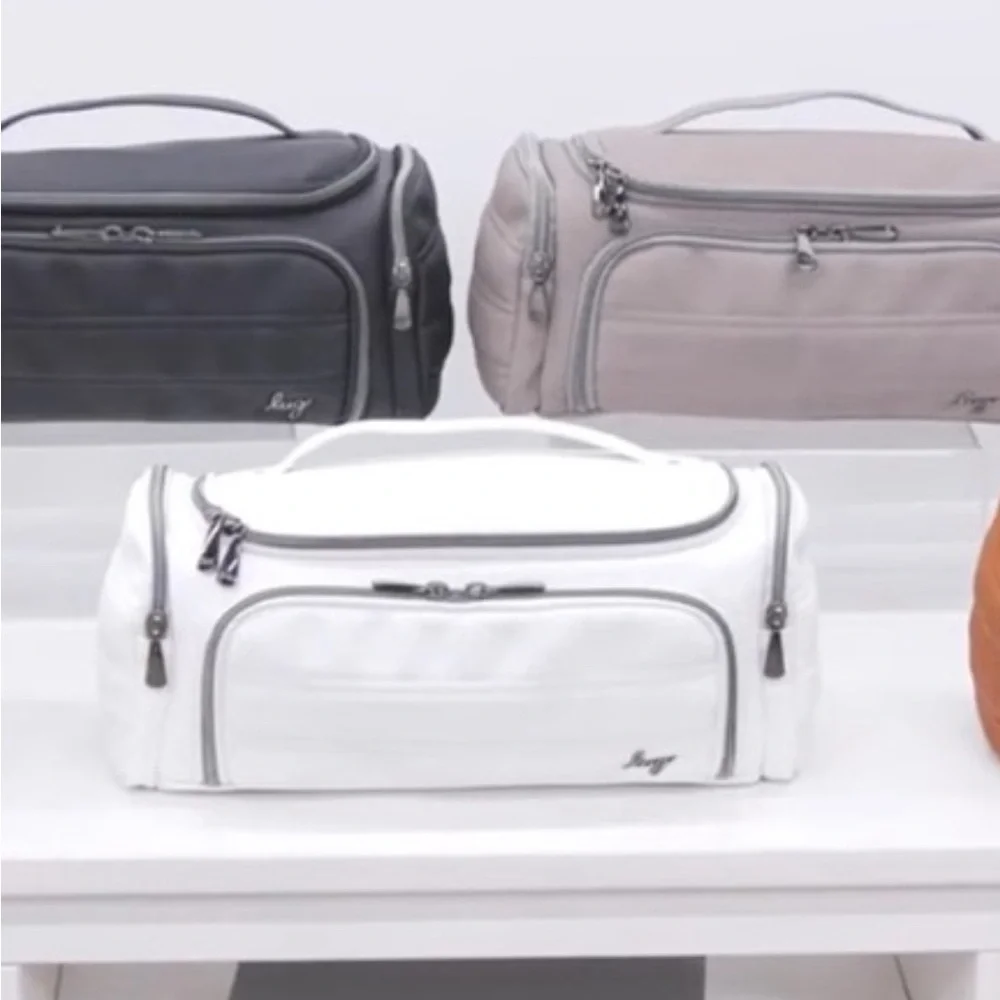 LUG 🔥RARE Trolley Matte Lux VL White Cosmetic Bag vegan leather